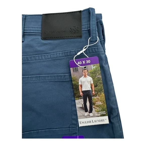 English Laundry Oaklum Men’s 5-Pocket Stretch Pants Blue NWT - Picture 3 of 12
